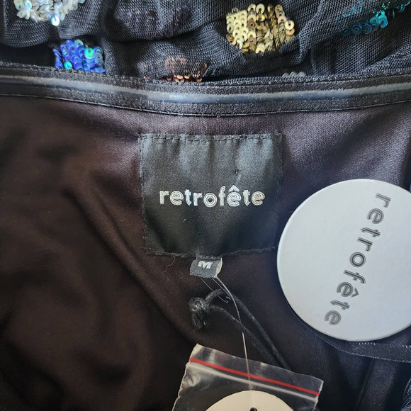 New retrofete black strapless rachel dress size M - Picture 7 of 7